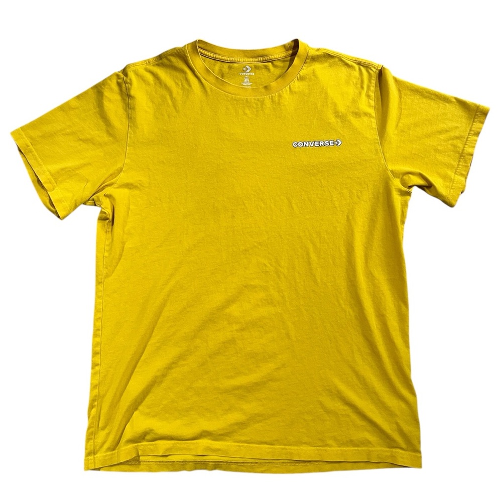 CONVERSE WORLD WIDE ORIGINAL ALL-STAR BOSTON, MA T-shirt Large Bright Yellow